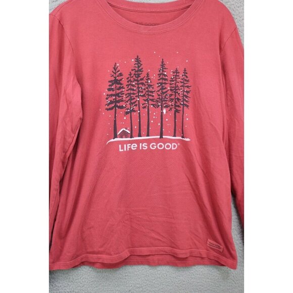 Life is Good Crusher Long Sleeve Tee-Size Medium-Winter-Snow - Picture 4 of 11